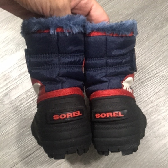 SOREL LOGO NYLON CANVAS SNOW BOOTS size 5 - Picture 5 of 10